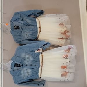 Pink & Violet unicorn tutu dresses